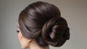Sleek Low Bun hair extension hair style